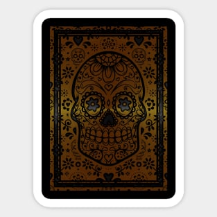 Gold sugar skull Sticker